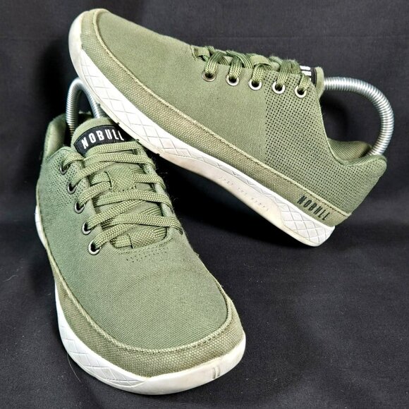 NOBULL Canvas Trainers Green Low Top Sneakers Women’s 7 / Men’s 5.5 EU 38 - Picture 1 of 14